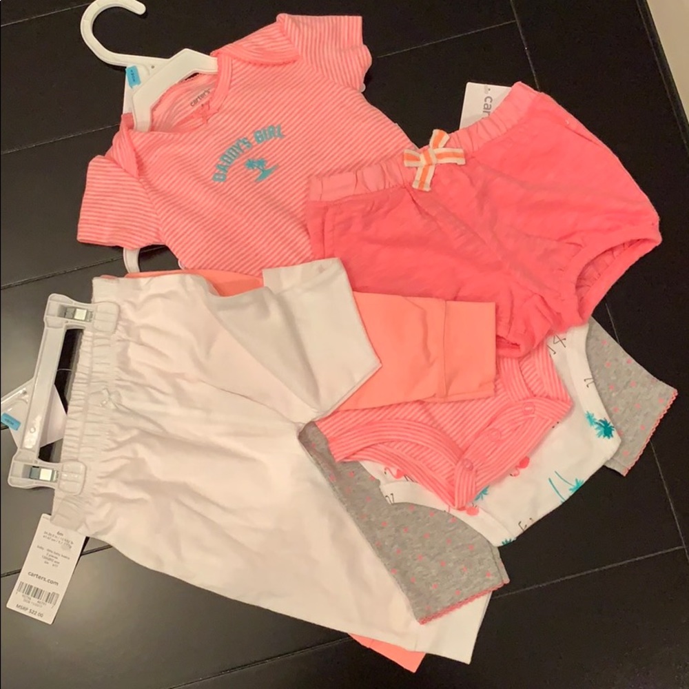 NWT. Pink summer fun lot!  - 6 months
